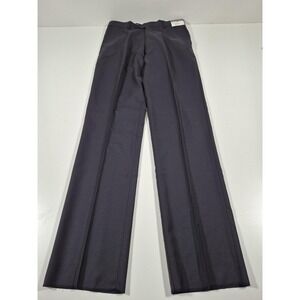 Prontomoda Dress Pants Mens 32x36 Blue Super 140s Wool Flat Front Unhemmed NWT